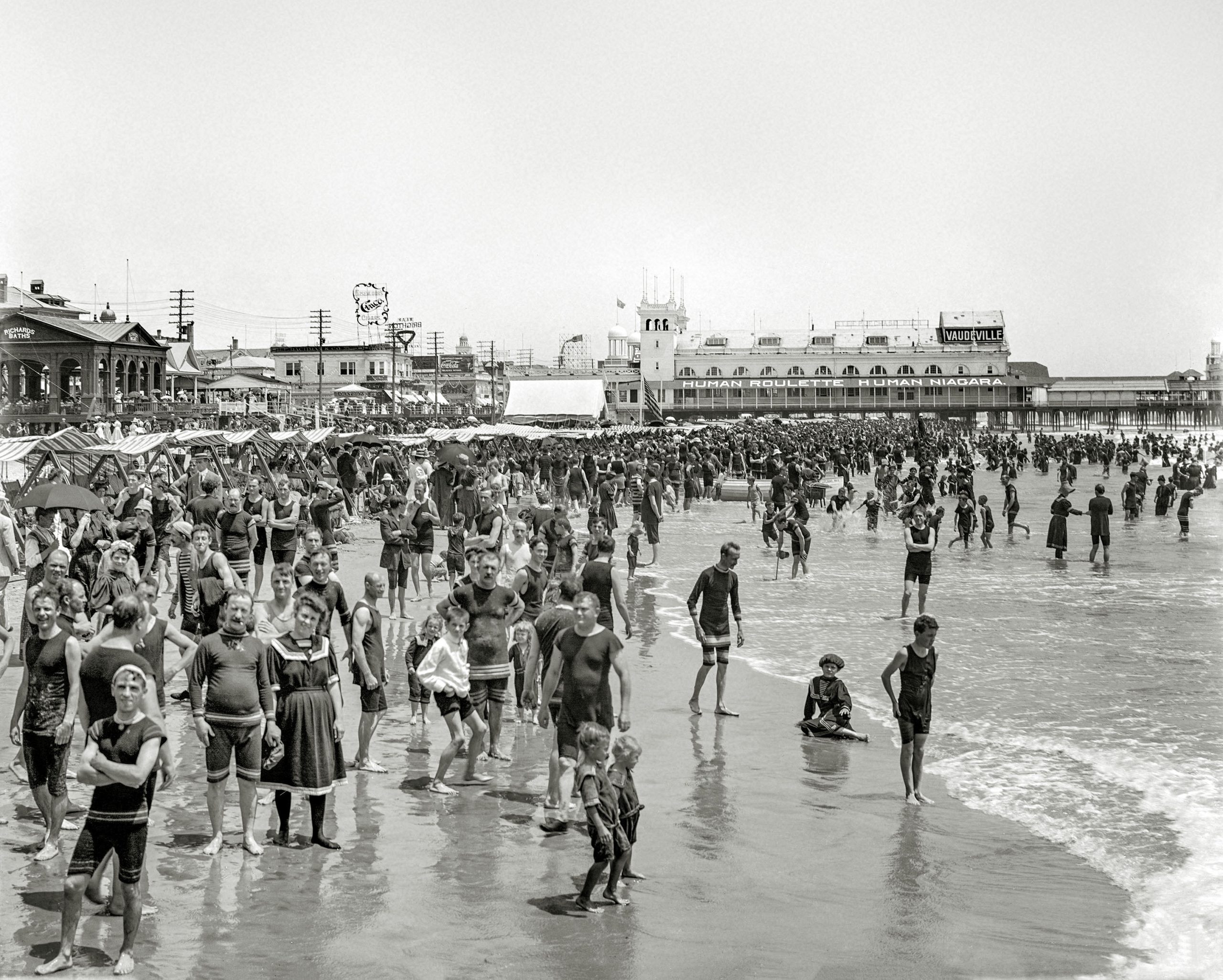 Vintage beach scene