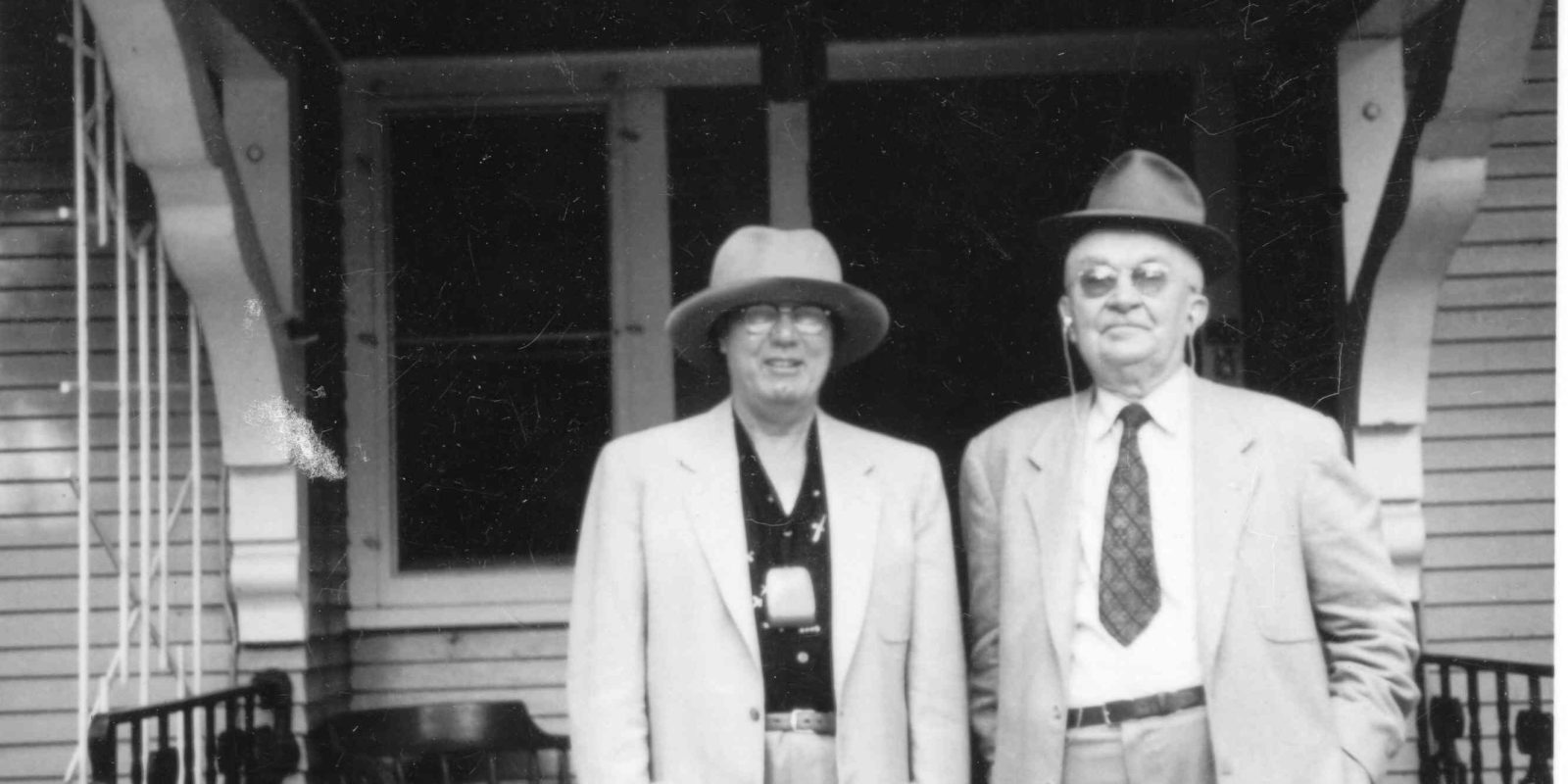 Men after switching hats 1954